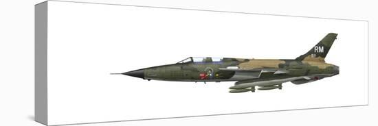 Illustration of an F-105F Thunderchief Fighter-Bomber-Stocktrek Images-Stretched Canvas