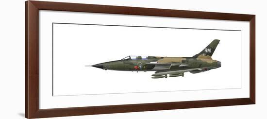 Illustration of an F-105F Thunderchief Fighter-Bomber-Stocktrek Images-Framed Premium Giclee Print