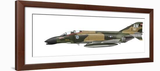 Illustration of an F-4C Phantom Ii of the U.S. Air Force-Stocktrek Images-Framed Art Print