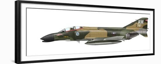 Illustration of an F-4C Phantom Ii of the U.S. Air Force-Stocktrek Images-Framed Premium Giclee Print