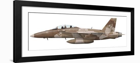 Illustration of an FA-18F Super Hornet-Stocktrek Images-Framed Art Print
