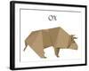 Illustration Of An Origami Ox-unkreatives-Framed Art Print