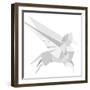 Illustration Of An Origami Pegasus-unkreatives-Framed Art Print