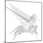 Illustration Of An Origami Pegasus-unkreatives-Mounted Art Print