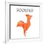 Illustration Of An Origami Rooster-unkreatives-Framed Art Print