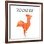 Illustration Of An Origami Rooster-unkreatives-Framed Art Print