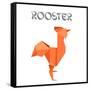 Illustration Of An Origami Rooster-unkreatives-Framed Stretched Canvas