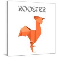 Illustration Of An Origami Rooster-unkreatives-Stretched Canvas