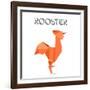 Illustration Of An Origami Rooster-unkreatives-Framed Art Print