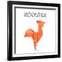 Illustration Of An Origami Rooster-unkreatives-Framed Art Print