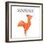 Illustration Of An Origami Rooster-unkreatives-Framed Art Print