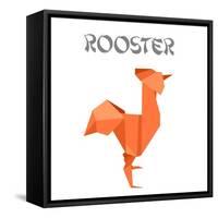 Illustration Of An Origami Rooster-unkreatives-Framed Stretched Canvas
