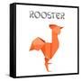 Illustration Of An Origami Rooster-unkreatives-Framed Stretched Canvas