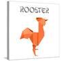 Illustration Of An Origami Rooster-unkreatives-Stretched Canvas