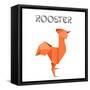 Illustration Of An Origami Rooster-unkreatives-Framed Stretched Canvas