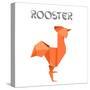 Illustration Of An Origami Rooster-unkreatives-Stretched Canvas