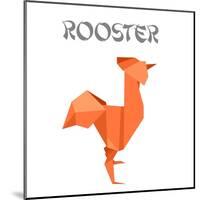 Illustration Of An Origami Rooster-unkreatives-Mounted Art Print