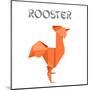 Illustration Of An Origami Rooster-unkreatives-Mounted Art Print