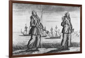 Illustration of Ann Bonney and Mary Read Dressed as Pirates-null-Framed Giclee Print