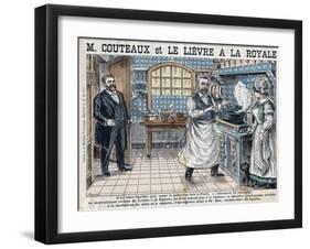 Illustration of Aristide Couteaux Cooking Lievre a La Royale-Stefano Bianchetti-Framed Giclee Print