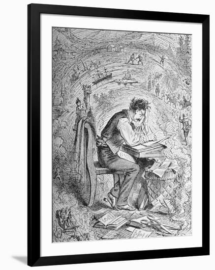 Illustration of Author Samuel Clemens from a Tramp Abroad, Also Known as Innocents Abroad-null-Framed Photographic Print