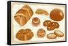 Illustration of Baked Goods and Bread Products. All Objects are Grouped. Eps8-Milovelen-Framed Stretched Canvas