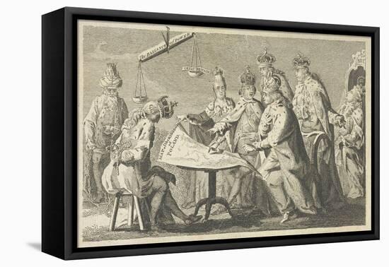 Illustration of Balance of Power in Europe, with Great Britian and Poland, 1772-null-Framed Stretched Canvas