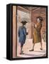 Illustration of Benjamin Franklin and Assistant Performing Lightning Experiment-null-Framed Stretched Canvas