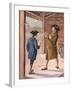 Illustration of Benjamin Franklin and Assistant Performing Lightning Experiment-null-Framed Giclee Print