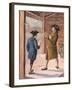 Illustration of Benjamin Franklin and Assistant Performing Lightning Experiment-null-Framed Giclee Print