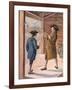 Illustration of Benjamin Franklin and Assistant Performing Lightning Experiment-null-Framed Giclee Print