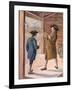 Illustration of Benjamin Franklin and Assistant Performing Lightning Experiment-null-Framed Giclee Print