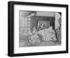 Illustration of Benjamin Franklin on His Death Bed-null-Framed Giclee Print