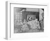 Illustration of Benjamin Franklin on His Death Bed-null-Framed Giclee Print