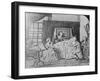 Illustration of Benjamin Franklin on His Death Bed-null-Framed Giclee Print