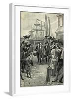 Illustration of Benjamin Franklin's Return to Philadelphia by Benjamin West Clinedinst-null-Framed Giclee Print