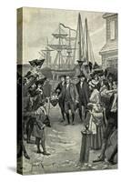 Illustration of Benjamin Franklin's Return to Philadelphia by Benjamin West Clinedinst-null-Stretched Canvas