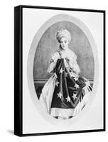Illustration of Betsy Ross Sewing Flag-null-Framed Stretched Canvas