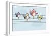 Illustration of Birds on Wires-lyeyee-Framed Art Print