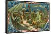 Illustration of Boston Tea Party-null-Framed Stretched Canvas