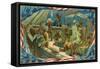 Illustration of Boston Tea Party-null-Framed Stretched Canvas