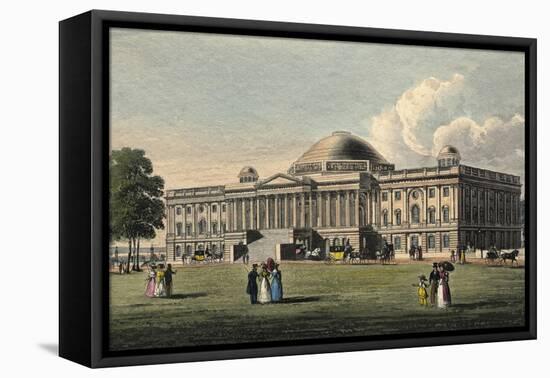 Illustration of Capitol Building-null-Framed Stretched Canvas