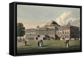 Illustration of Capitol Building-null-Framed Stretched Canvas