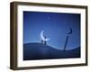 Illustration of Cartoon Characters Stealing the Moon-null-Framed Photographic Print