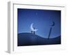 Illustration of Cartoon Characters Stealing the Moon-null-Framed Photographic Print