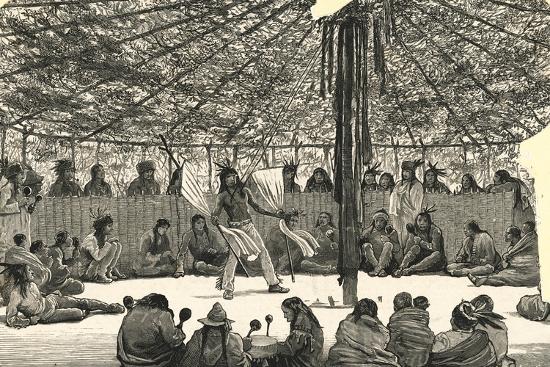 'Illustration of Ceremonial Sun Dance' Giclee Print | AllPosters.com