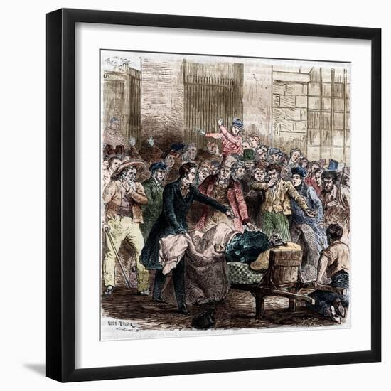 Illustration of Cholera in Paris by Jules Pelcoq-Stefano Bianchetti-Framed Giclee Print