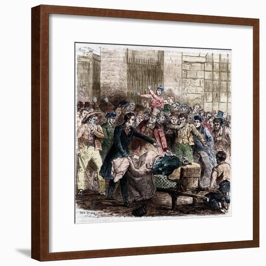 Illustration of Cholera in Paris by Jules Pelcoq-Stefano Bianchetti-Framed Giclee Print