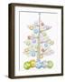 Illustration of Christmas Tree and Merry Christmas Sign-null-Framed Giclee Print