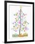 Illustration of Christmas Tree and Merry Christmas Sign-null-Framed Giclee Print